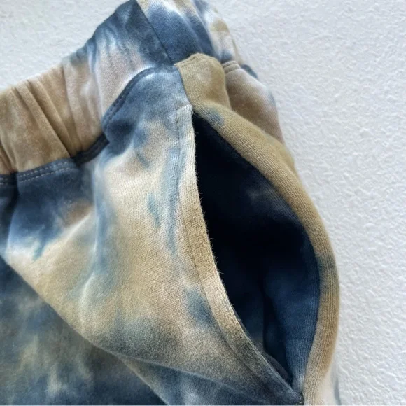 BLANKNYC Hand Dyed Bleached Pull-on Joggers Tan & Navy Sz Medium - Picture 6 of 14